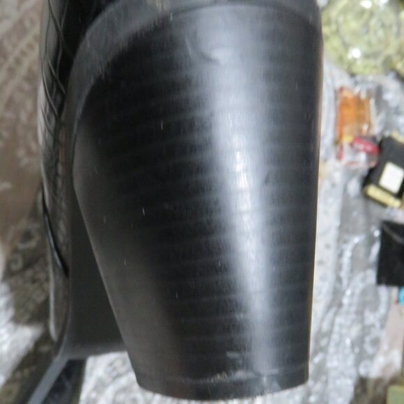 Justfab Black croc embossed Olwen Bootie Ankle boot size 10 pointed toe - Picture 7 of 12